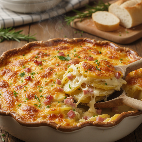 Cheesy Ham and Potato Bake recipe