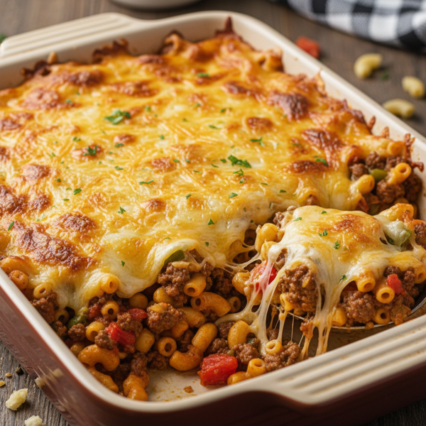 Cheesy Hamburger Casserole recipe