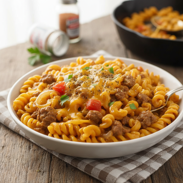 Cheesy Hamburger Macaroni Goulash recipe
