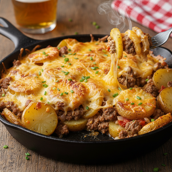 Cheesy Hamburger Potato Bake recipe