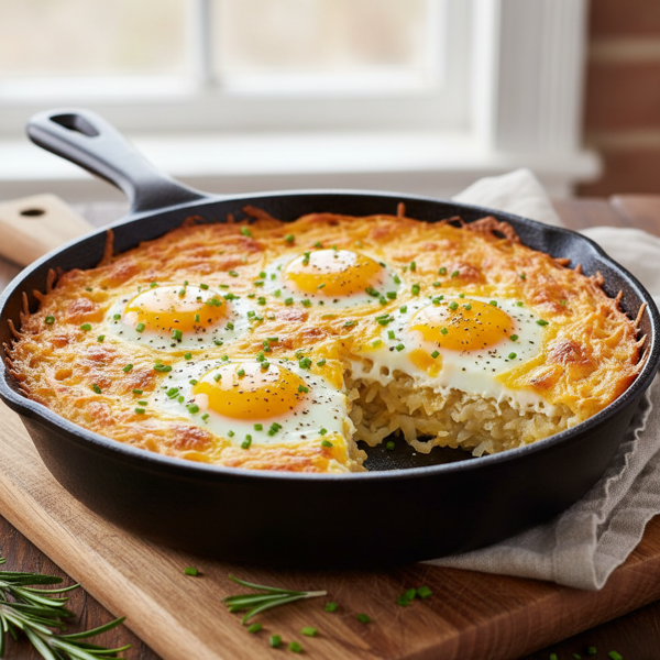 Cheesy Hash Brown and Egg Bake recipe