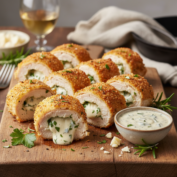 Cheesy Herb-Stuffed Chicken Roll-Ups recipe