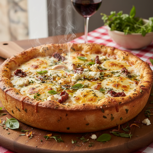 Cheesy Herb Delight Pizza recipe