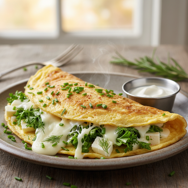 Cheesy Herb Medley Omelet recipe