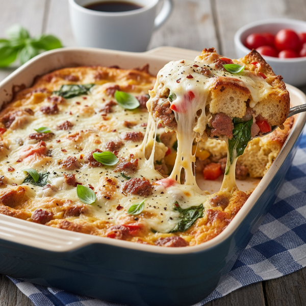 Cheesy Italian Breakfast Casserole recipe