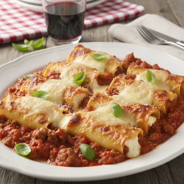 Cheesy Italian Lasagna Rolls recipe