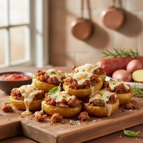 Cheesy Italian Sausage Potato Bites recipe