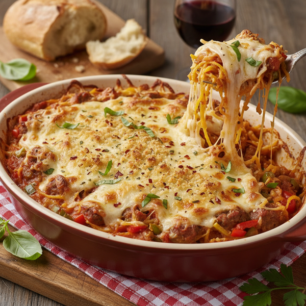 Cheesy Italian Spaghetti Squash Bake recipe