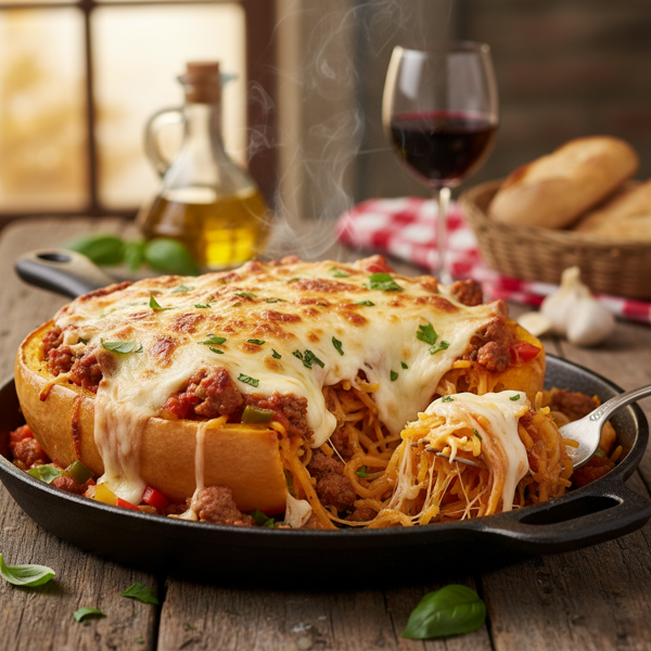 Cheesy Italian Stuffed Spaghetti Squash recipe