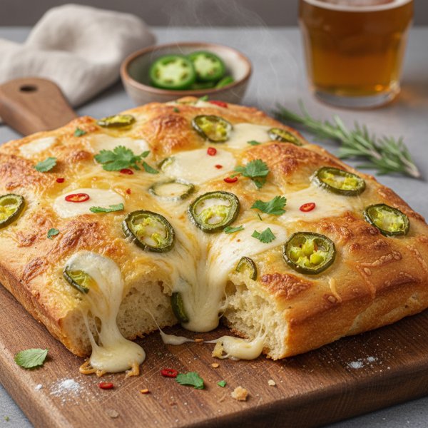 Cheesy Jalapeño Focaccia Bliss recipe
