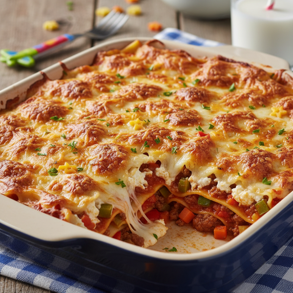Cheesy Kids' Lasagna Delight recipe