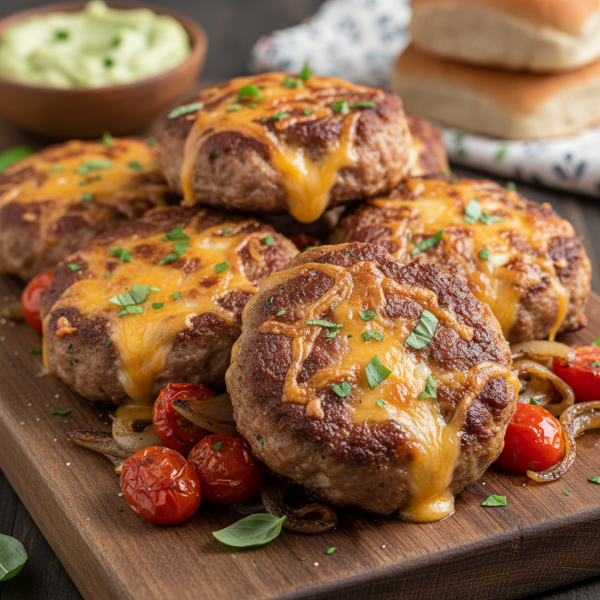 Cheesy Lean Turkey Patties recipe