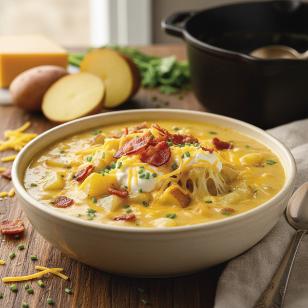 Cheesy Loaded Potato Soup recipe