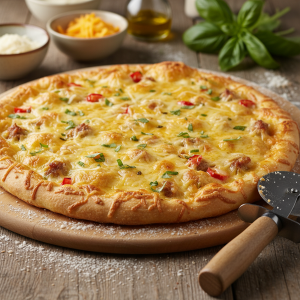 Cheesy Low-Carb Pizza Crust recipe