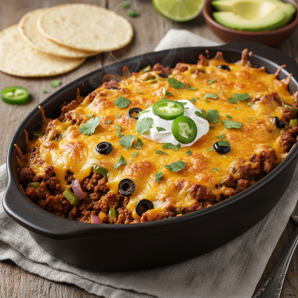 Cheesy Low-Carb Taco Casserole recipe