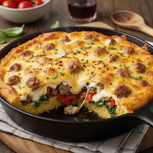 Cheesy Low Carb Deep Dish Delight recipe