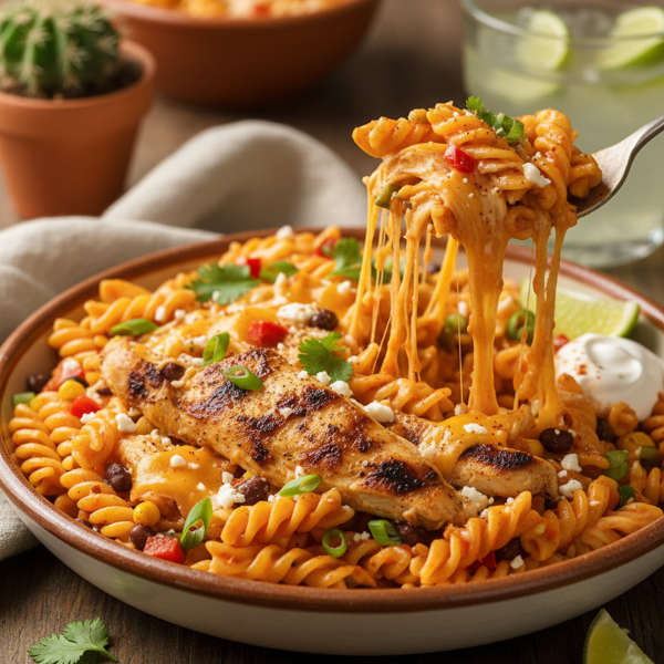 Cheesy Mexican Chicken Penne Delight recipe