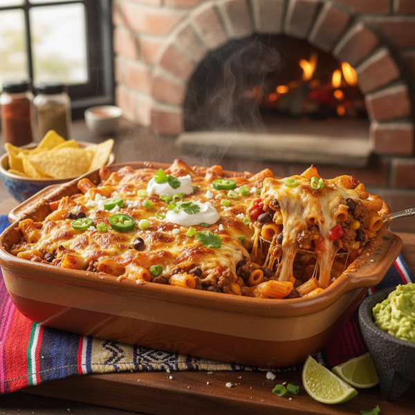 Cheesy Mexican Pasta Bake recipe