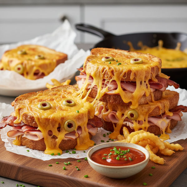 Cheesy Monster Pan Sandwiches recipe