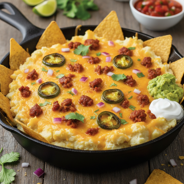 Cheesy Nacho-Style Mashed Potatoes recipe