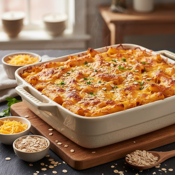 Cheesy Oat & Rigatoni Bake recipe
