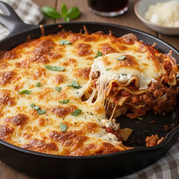 Cheesy One-Pan Lasagna Casserole recipe