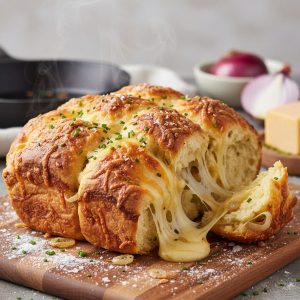 Cheesy Onion Pull-Apart Bread recipe