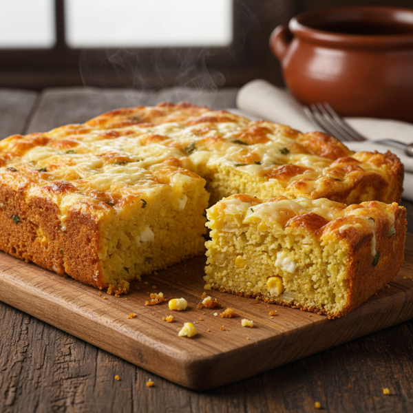 Cheesy Paraguayan Cornbread (Sopa Paraguaya) recipe