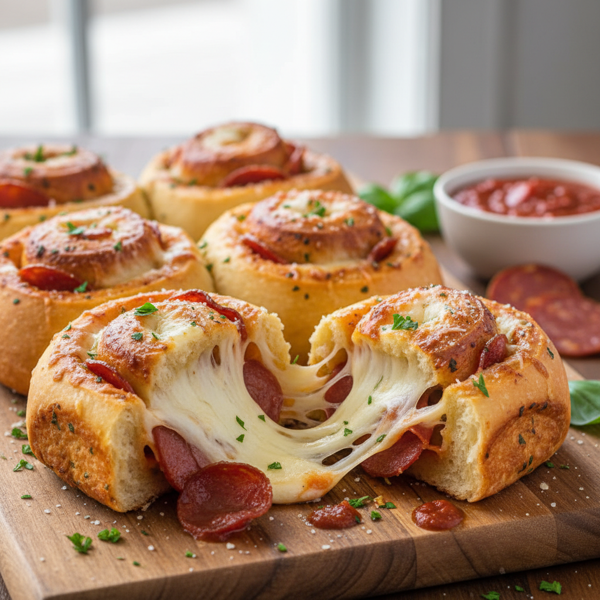 Cheesy Pepperoni Delight Rolls recipe