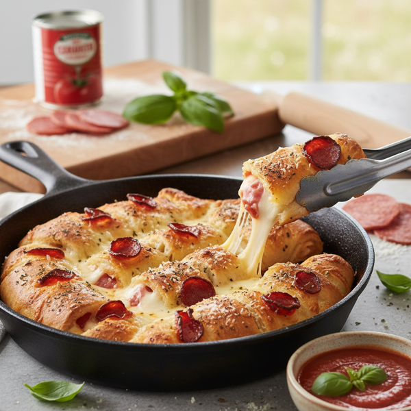 Cheesy Pepperoni Pizza Sticks recipe