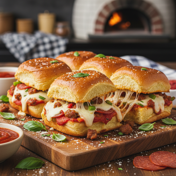 Cheesy Pizza-Style Sliders recipe