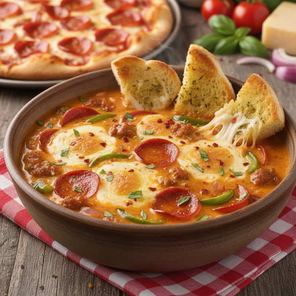 Cheesy Pizza Delight Soup recipe