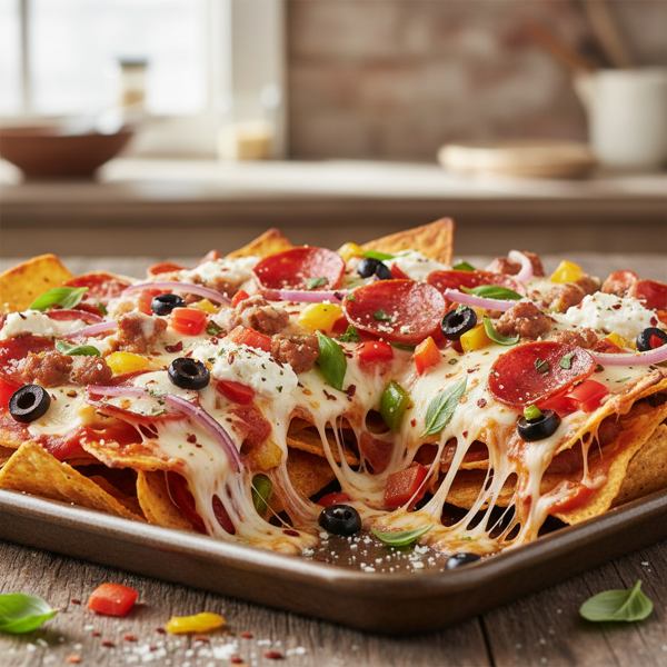 Cheesy Pizza Nacho Delight recipe