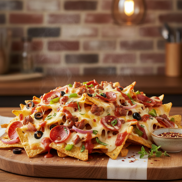 Cheesy Pizza Nachos Delight recipe