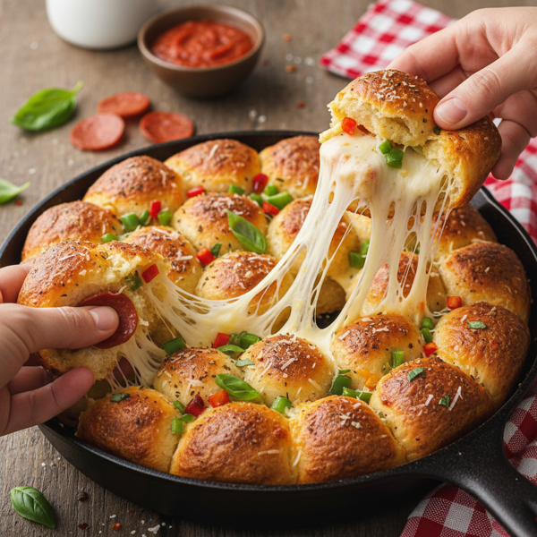 Cheesy Pizza Pull-Apart Bread recipe