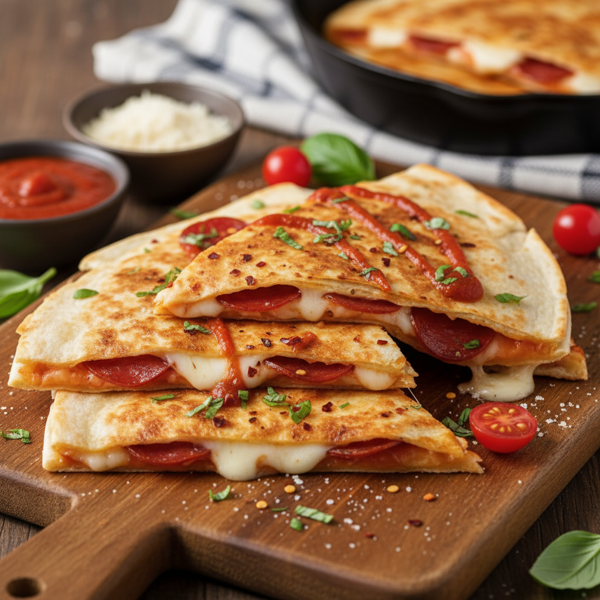 Cheesy Pizza Quesadilla Delight recipe
