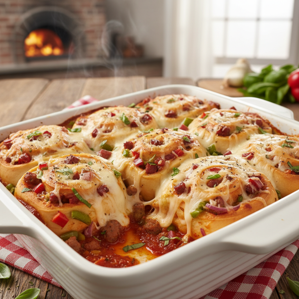 Cheesy Pizza Roll-Ups Delight recipe