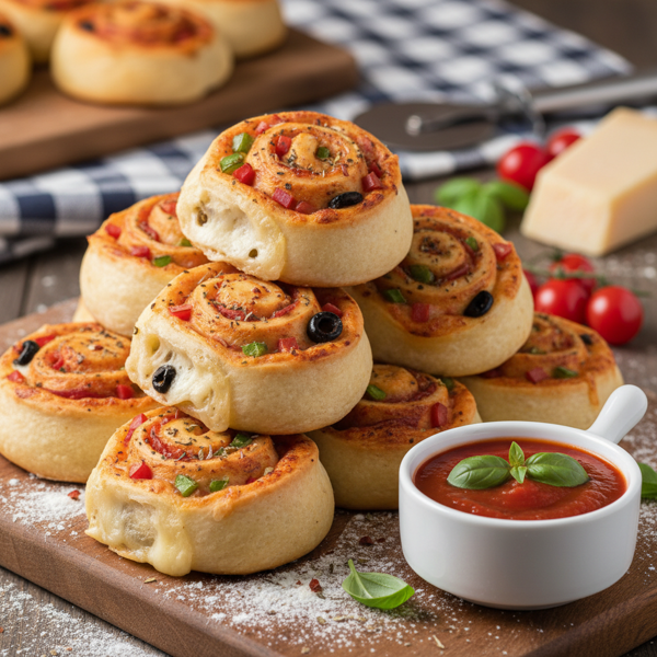 Cheesy Pizza Wrap Rolls recipe