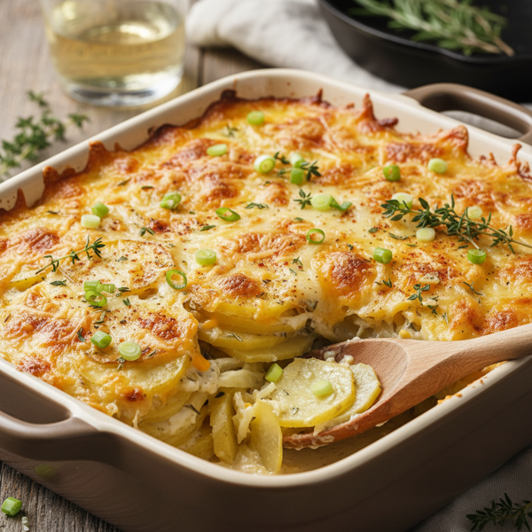 Cheesy Potato Layer Bake recipe