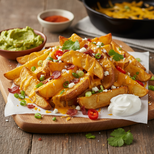 Cheesy Potato Nacho Wedges recipe