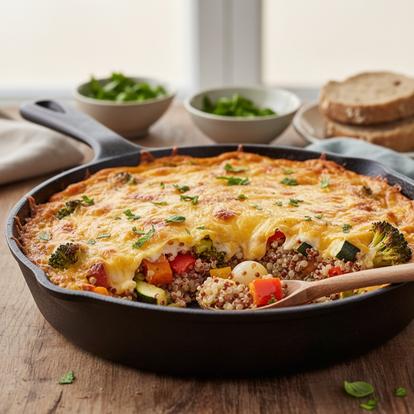 Cheesy Quinoa Bake with Vegetables recipe