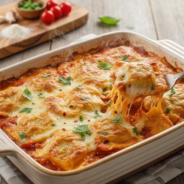 Cheesy Ravioli Bake recipe