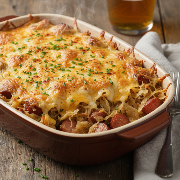 Cheesy Sauerkraut Casserole recipe