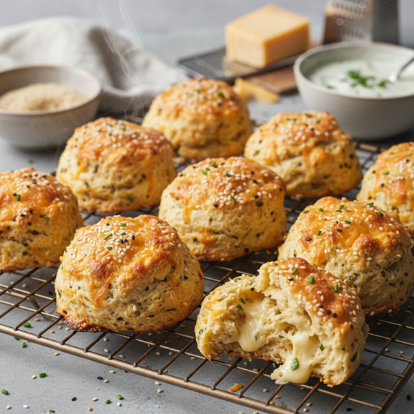 Cheesy Sesame Seed Scones recipe
