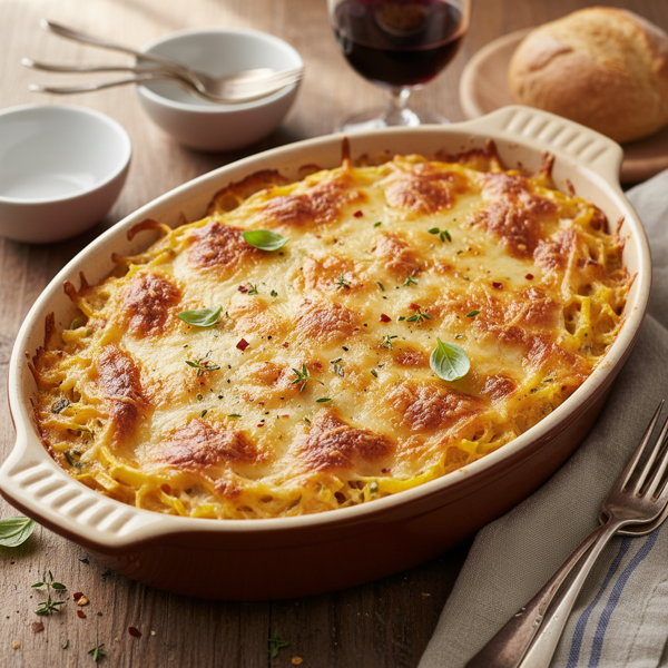 Cheesy Spaghetti Squash Bake Delight for Two recipe