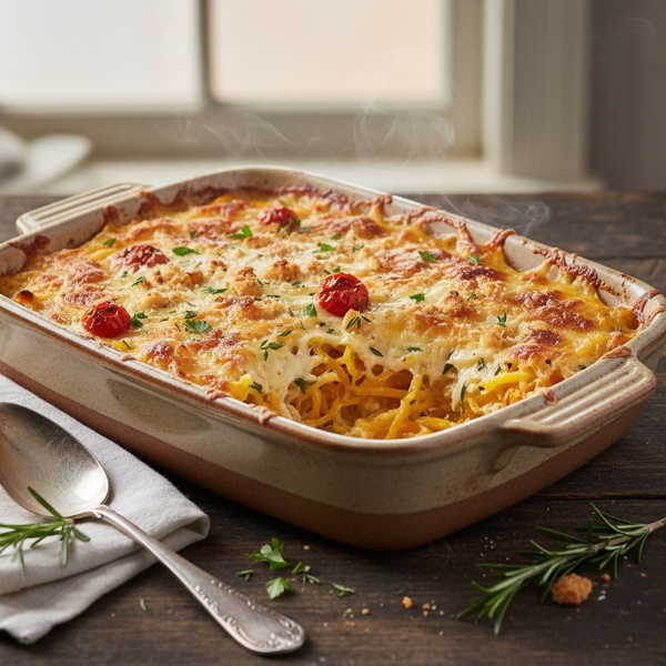 Cheesy Spaghetti Squash Gratin recipe