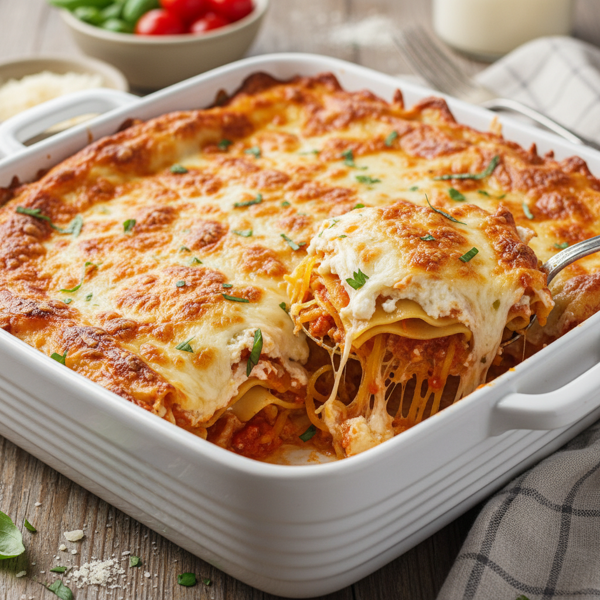 Cheesy Spaghetti Squash Lasagna Bake recipe