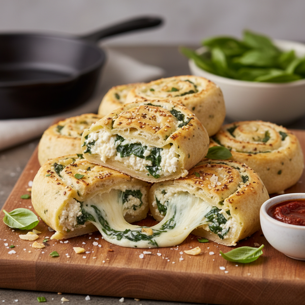 Cheesy Spinach Delight Wraps recipe