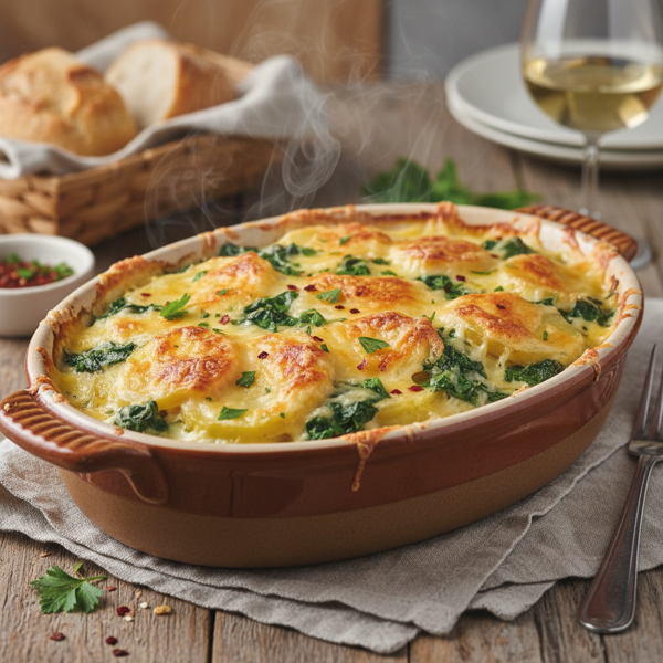 Cheesy Spinach Potato Bake recipe