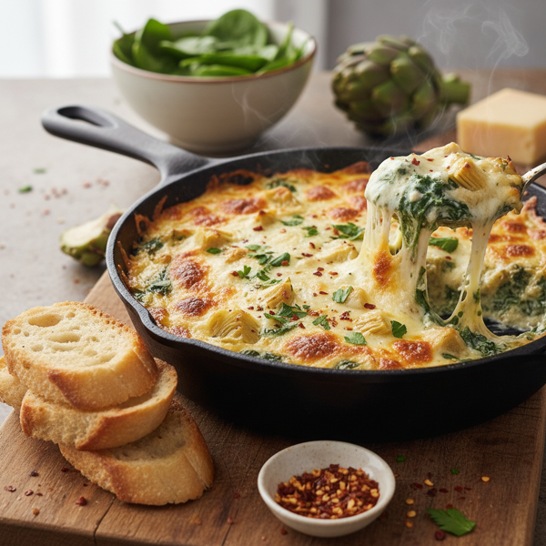 Cheesy Spinach and Artichoke Delight recipe
